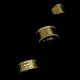 18K Gold Plated Minimal Adjustable Ring Trio Set